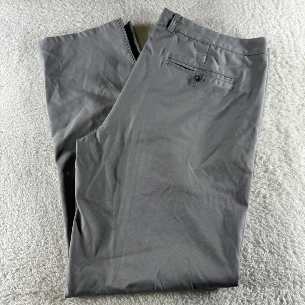 Mizzen + Main 38x32 Athletic Stretch Golf Pants Light Gray Grey Straight Leg